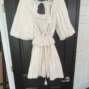 Elegant Cream Mini Dress